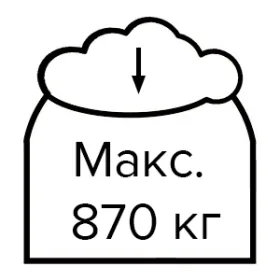 Проверено на макс. нагрузку 870кг/м2