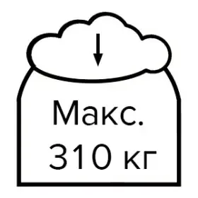 Проверено на макс. нагрузку 310кг/м2