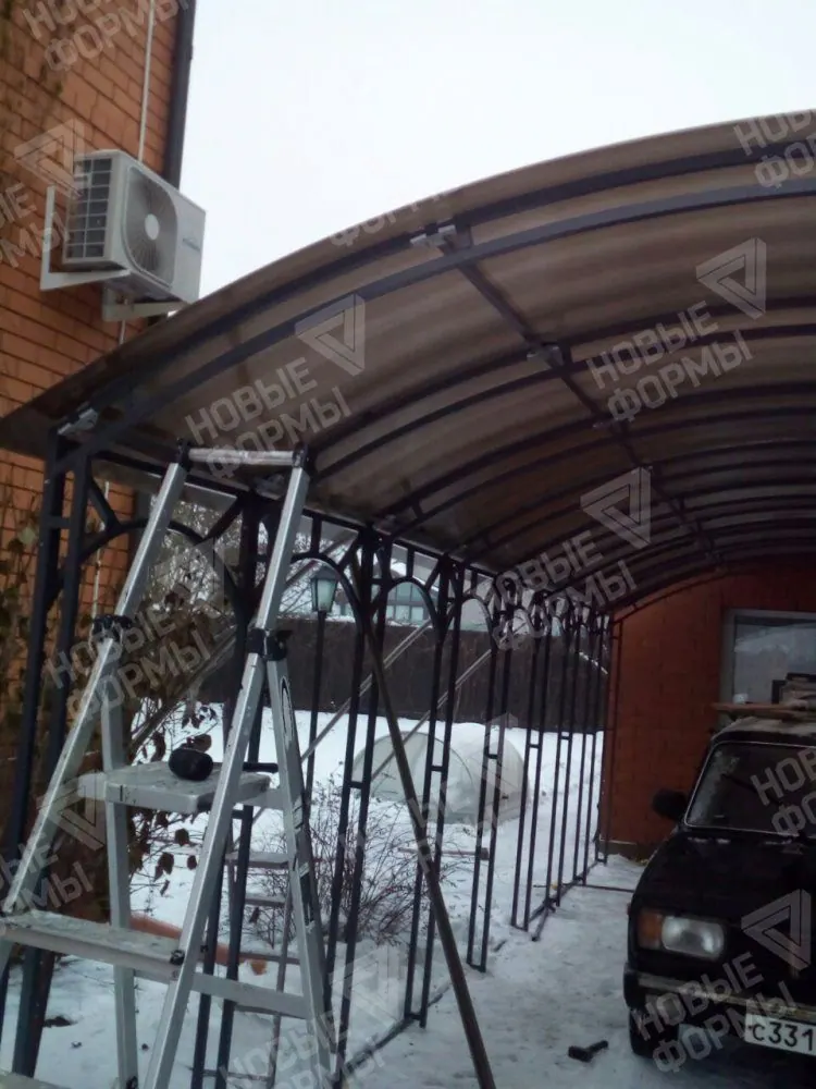 Фото к отзыву: Отзыв о навесе из поликарбоната, СПК 10мм. Одинцовский район (3)