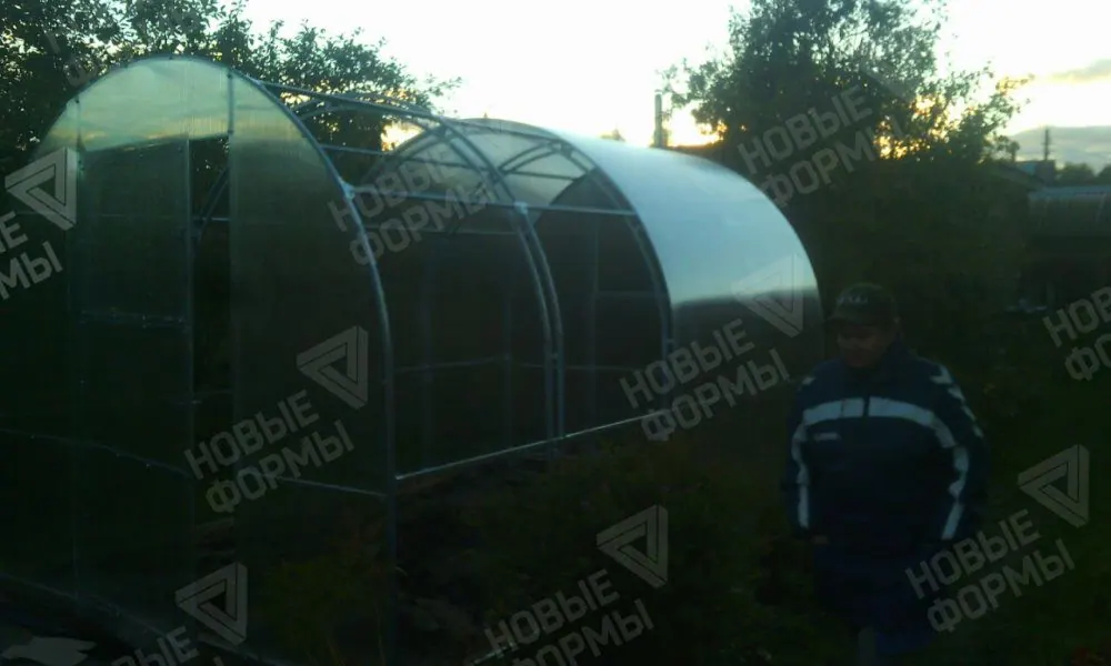 Фото к отзыву: Отзыв о теплице Богатырь Цинк 4*2.5м, поликарбонат Полигаль (6)